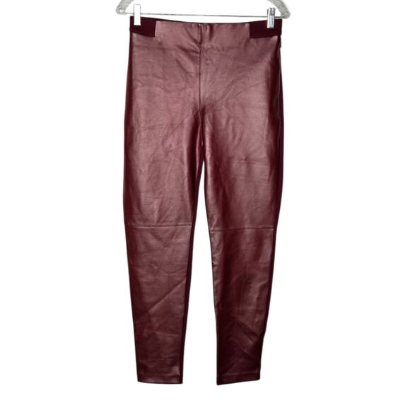 Betabrand Red Jett Faux Leather Skinny Pants Women's Medium - Picture 2 of 11